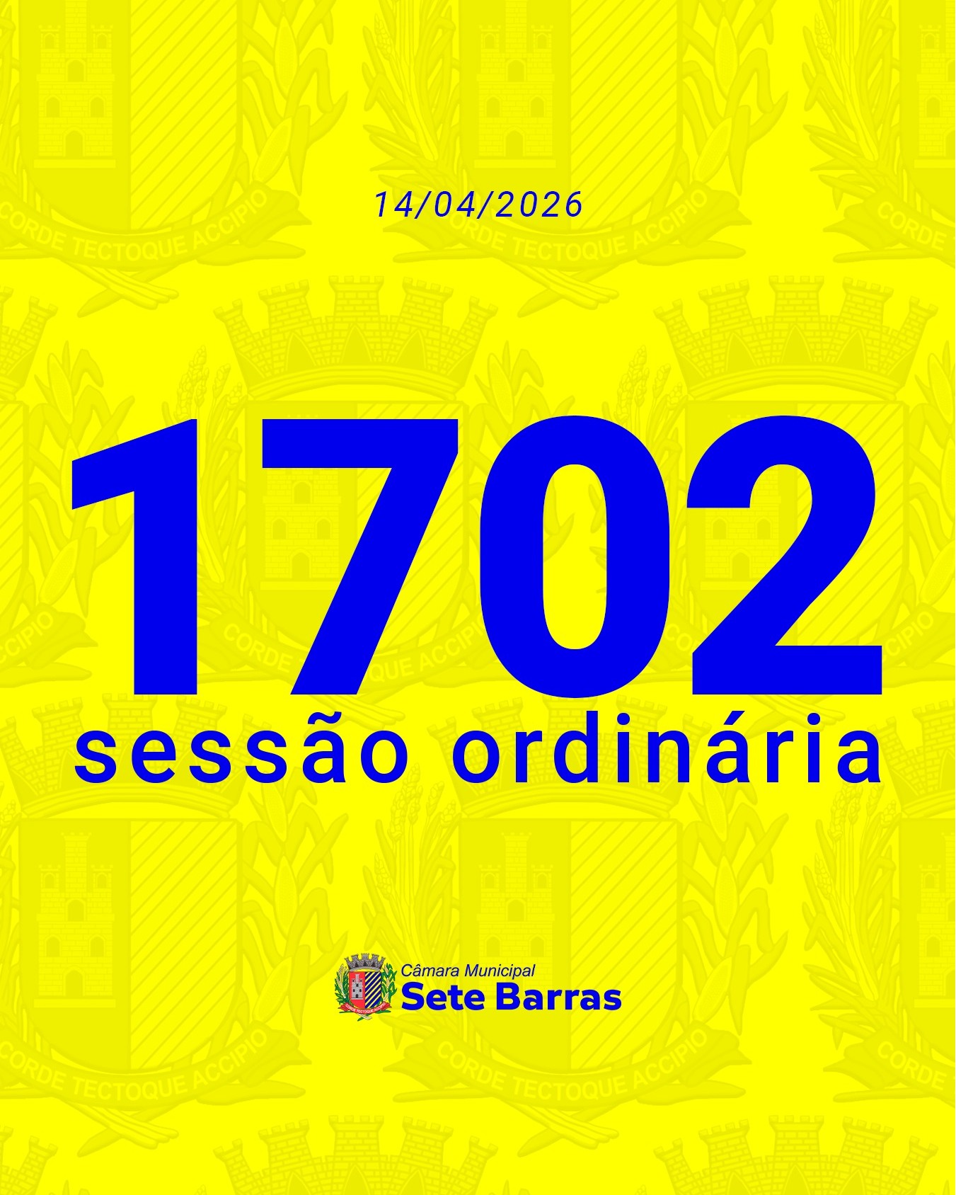 SESSÃO ORDINÁRIA Nº 1702º