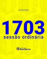 SESSÃO ORDINÁRIA Nº 1703º