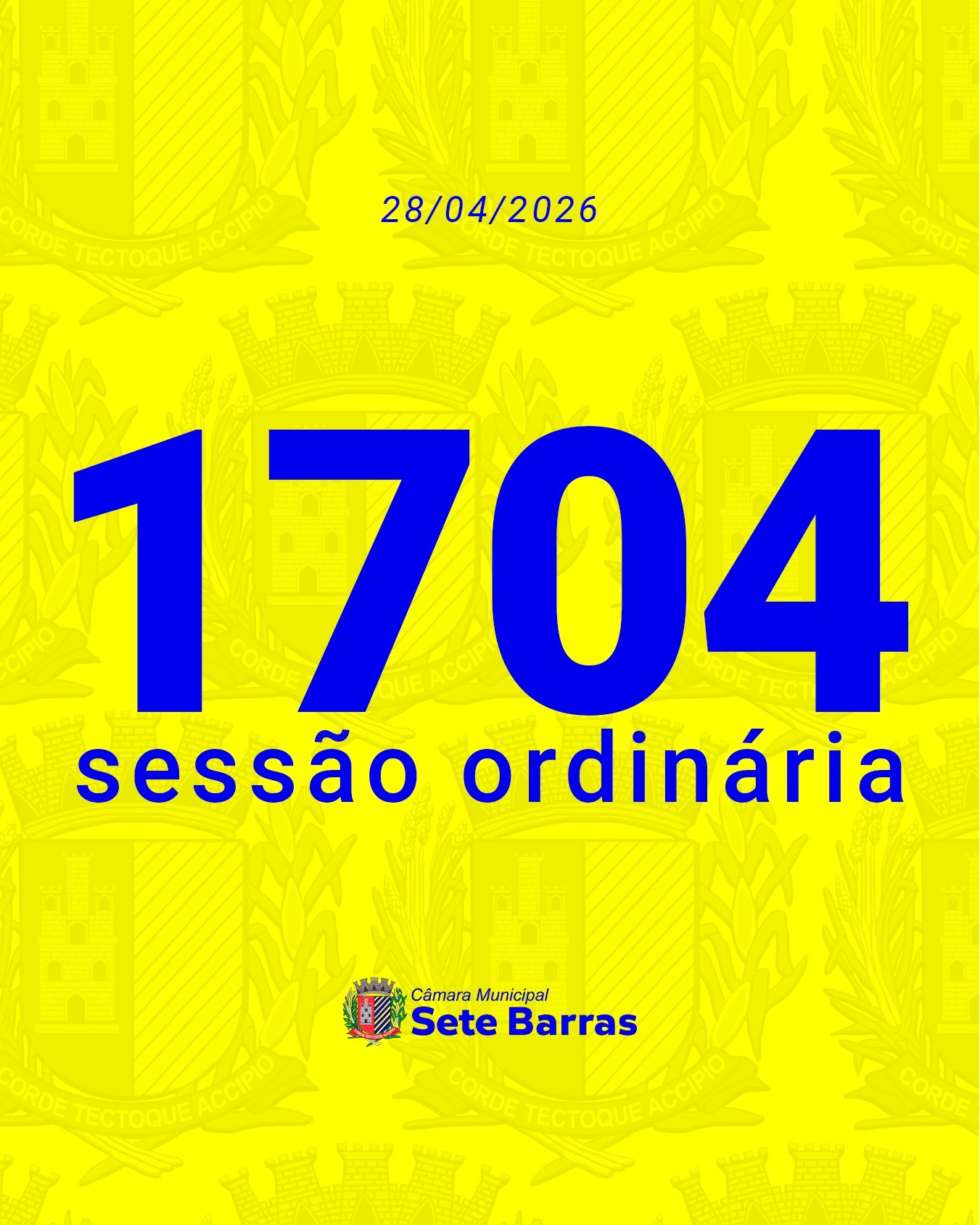SESSÃO ORDINÁRIA Nº 1704